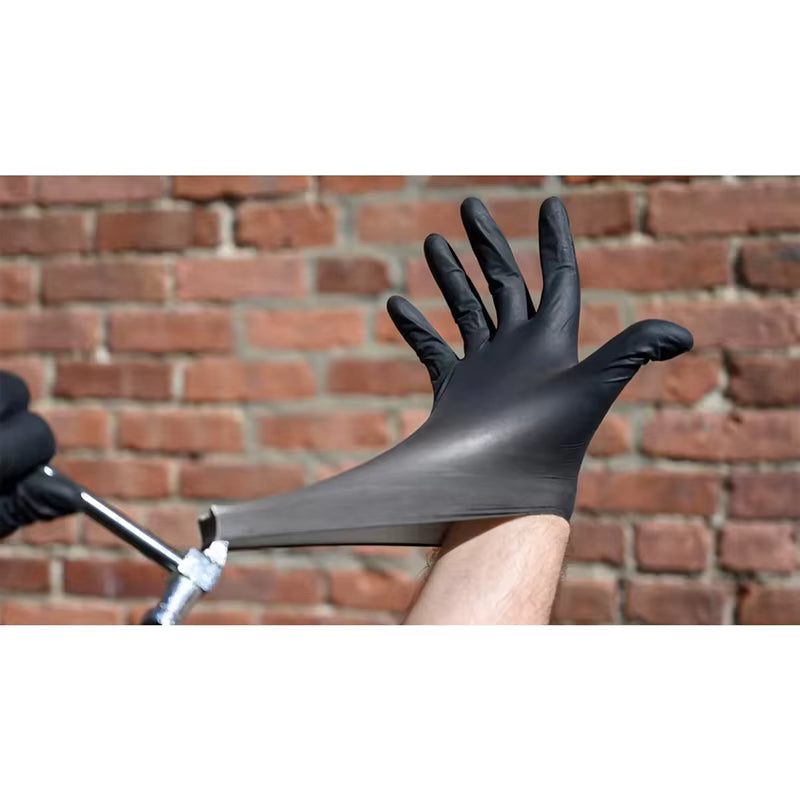 Einweghandschuhverpackung, schwarze Nitrilhandschuhe, Haushalt, Küche, Kochutensilien, Autowäsche, Haushaltsreinigung, Arbeitshandschuhe, Neu