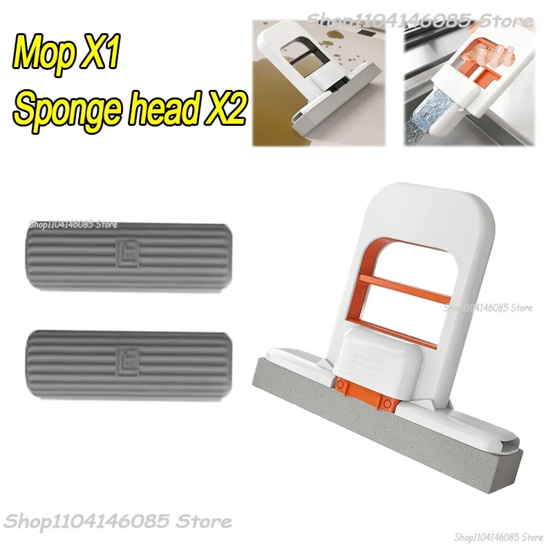 Mini-Schwammmopp, freihändige Waschmopps, tragbarer Mini-Supersaugfähiger Mopp für Desktop-Boden, Badezimmer, Küche, Glas, Autoreinigung