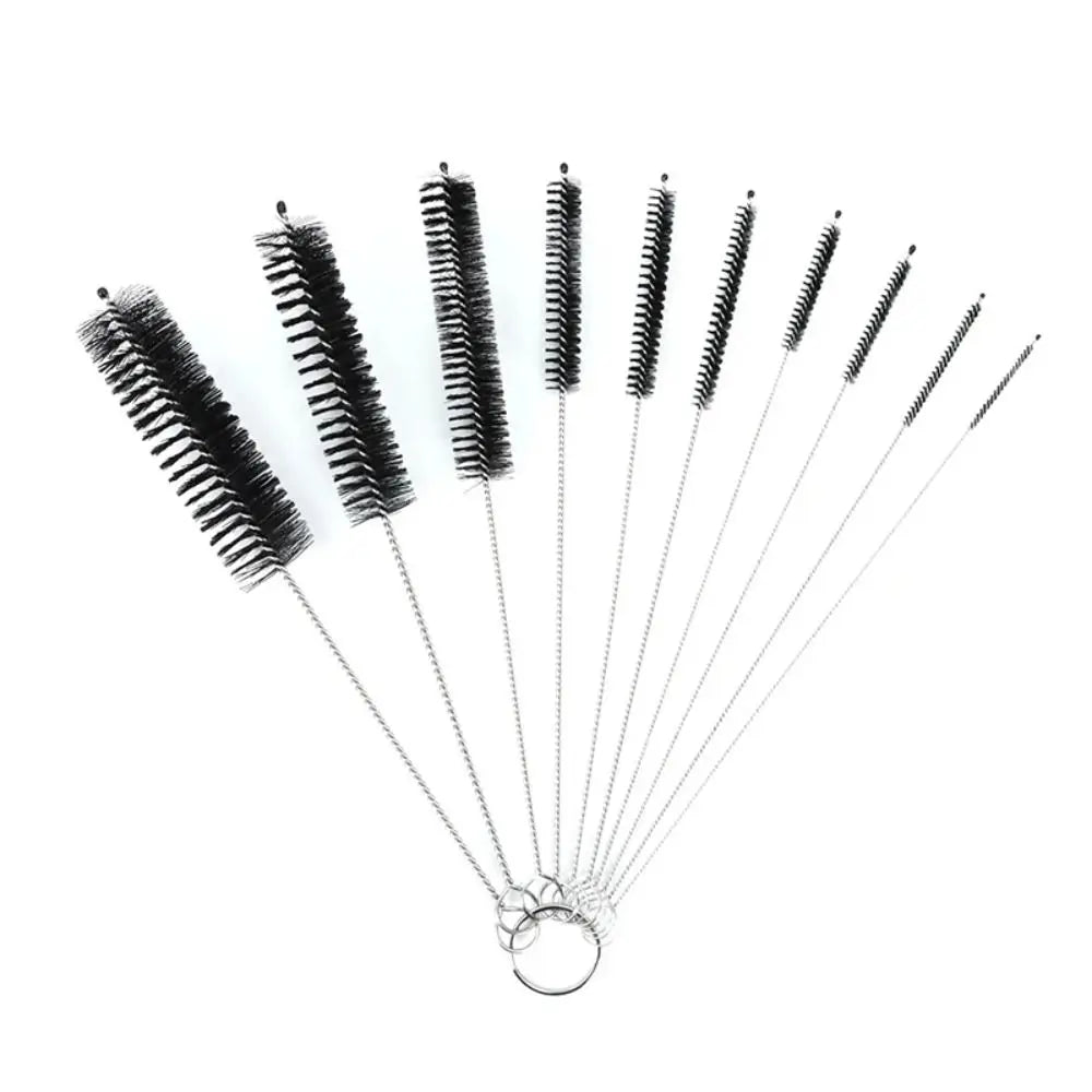 10 Teile/satz Hohe Qualität Stroh Reinigung Pinsel Weiches Haar Edelstahl Pinsel Langen Griff Trinkhalm Reiniger Reinigung Pinsel