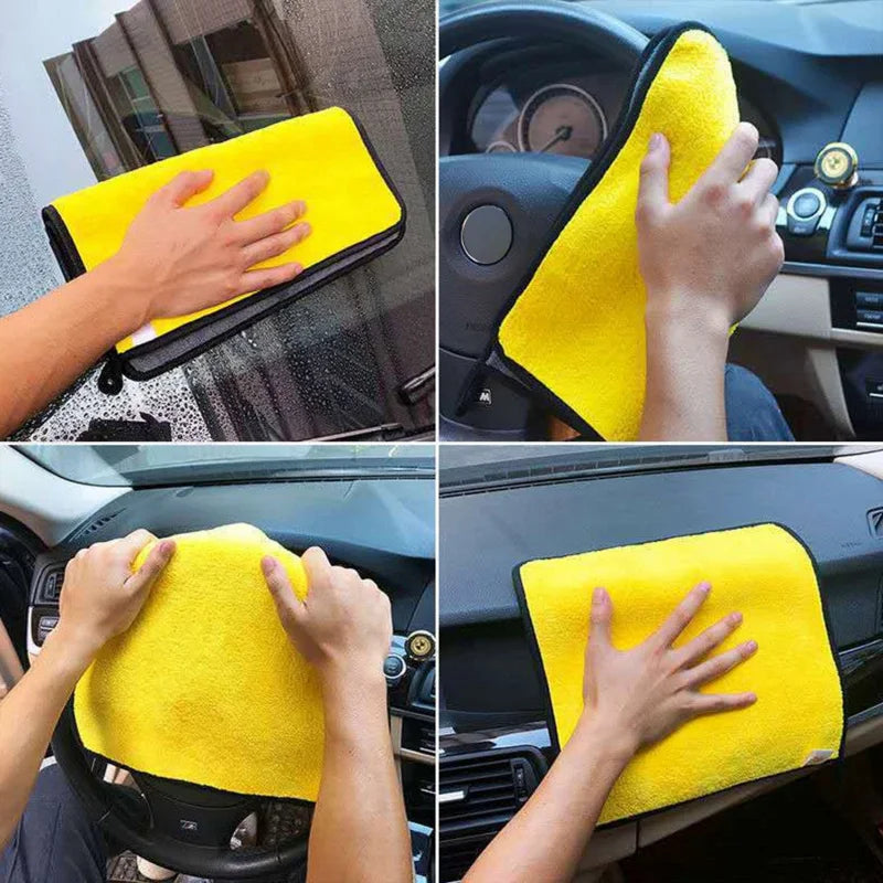 Auto Mikro faser Wasch handtücher weiche Doppels chicht verdicken Karosserie Reinigung Wischt uch Wasser aufnahme Trocken tuch/6