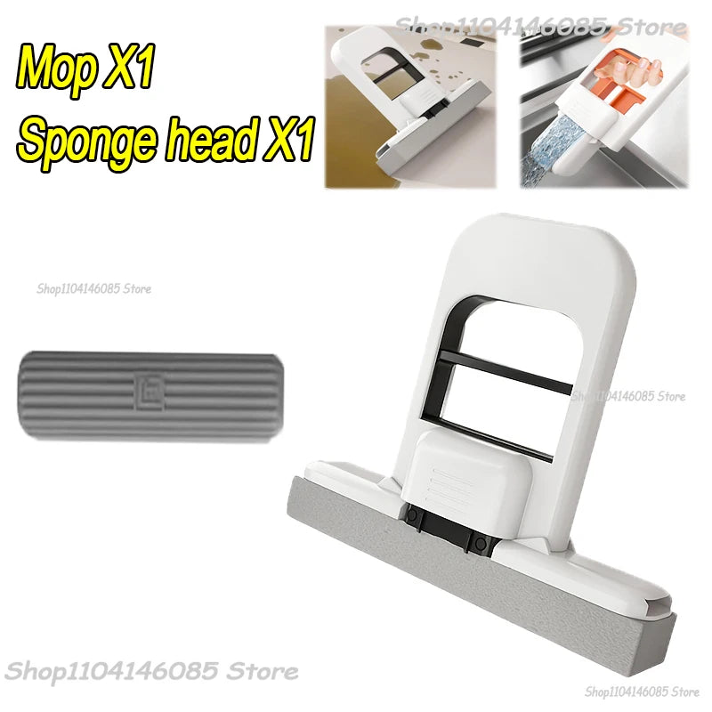 Mini-Schwammmopp, freihändige Waschmopps, tragbarer Mini-Supersaugfähiger Mopp für Desktop-Boden, Badezimmer, Küche, Glas, Autoreinigung