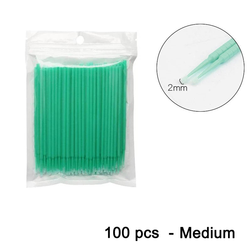 100 stücke Auto Ausbesserung Farbe Micro Pinsel Feine Spitze Schwarz Lila Auto Wartung Werkzeug Pinsel Einweg Mini Auto Detaillierung Pinsel