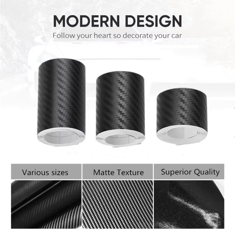 1-5 m Nano Carbon Faser Auto Band Aufkleber Tür Spiegel Paste Schutz Streifen DIY Schutz Schutz Film wasserdicht Klebstoff