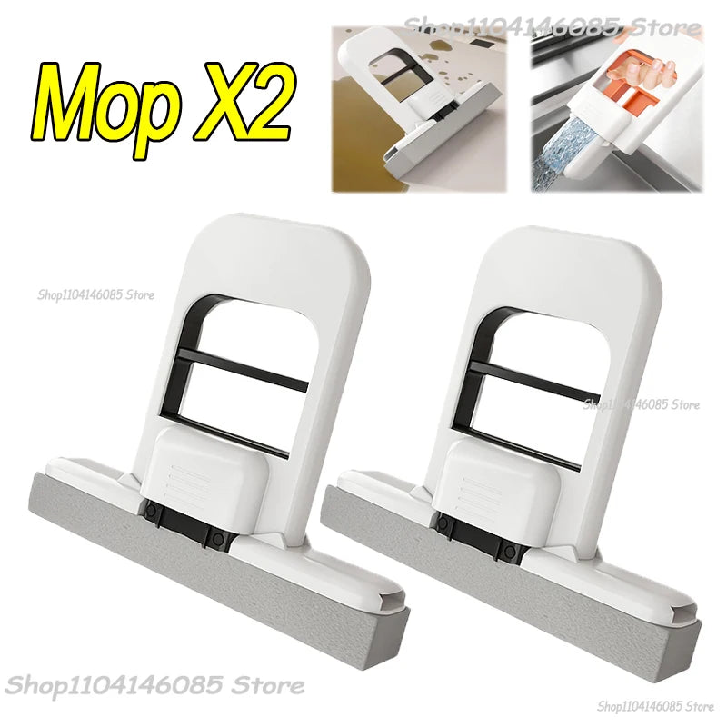 Mini-Schwammmopp, freihändige Waschmopps, tragbarer Mini-Supersaugfähiger Mopp für Desktop-Boden, Badezimmer, Küche, Glas, Autoreinigung