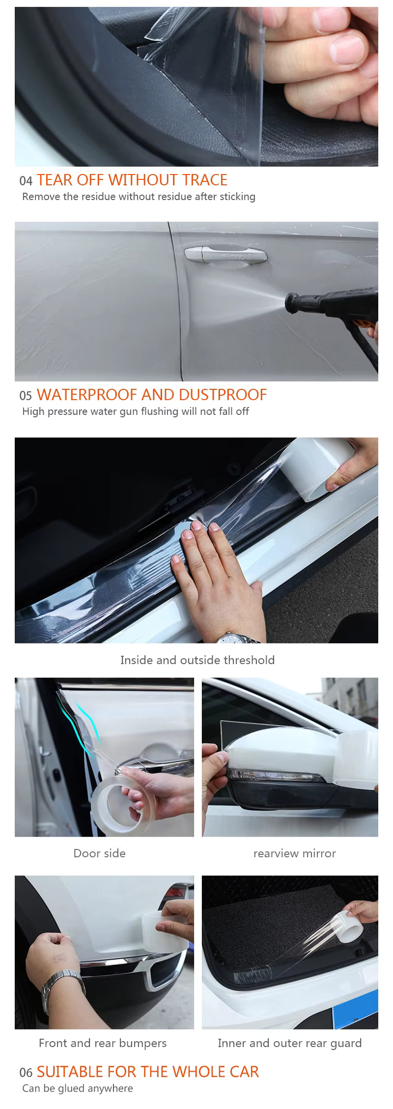 Auto Aufkleber Tür Sill Schutz Universal Auto Tür Rand Aufkleber Anti Scratch Auto Stoßstange Schutz Film Auto-Styling Zubehör