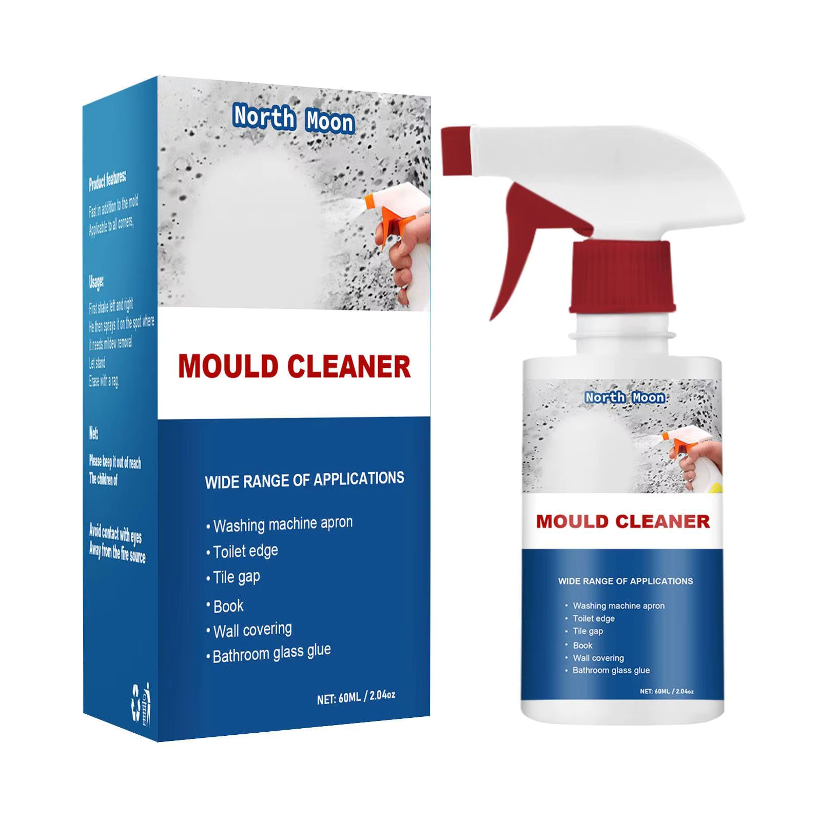 60 ml Schimmelentferner Spray Decke Badezimmer Keramik Wandoberfläche Anti-Schimmel-Reinigungsschaum Multi-Effekt-Reinigung Dekontamination