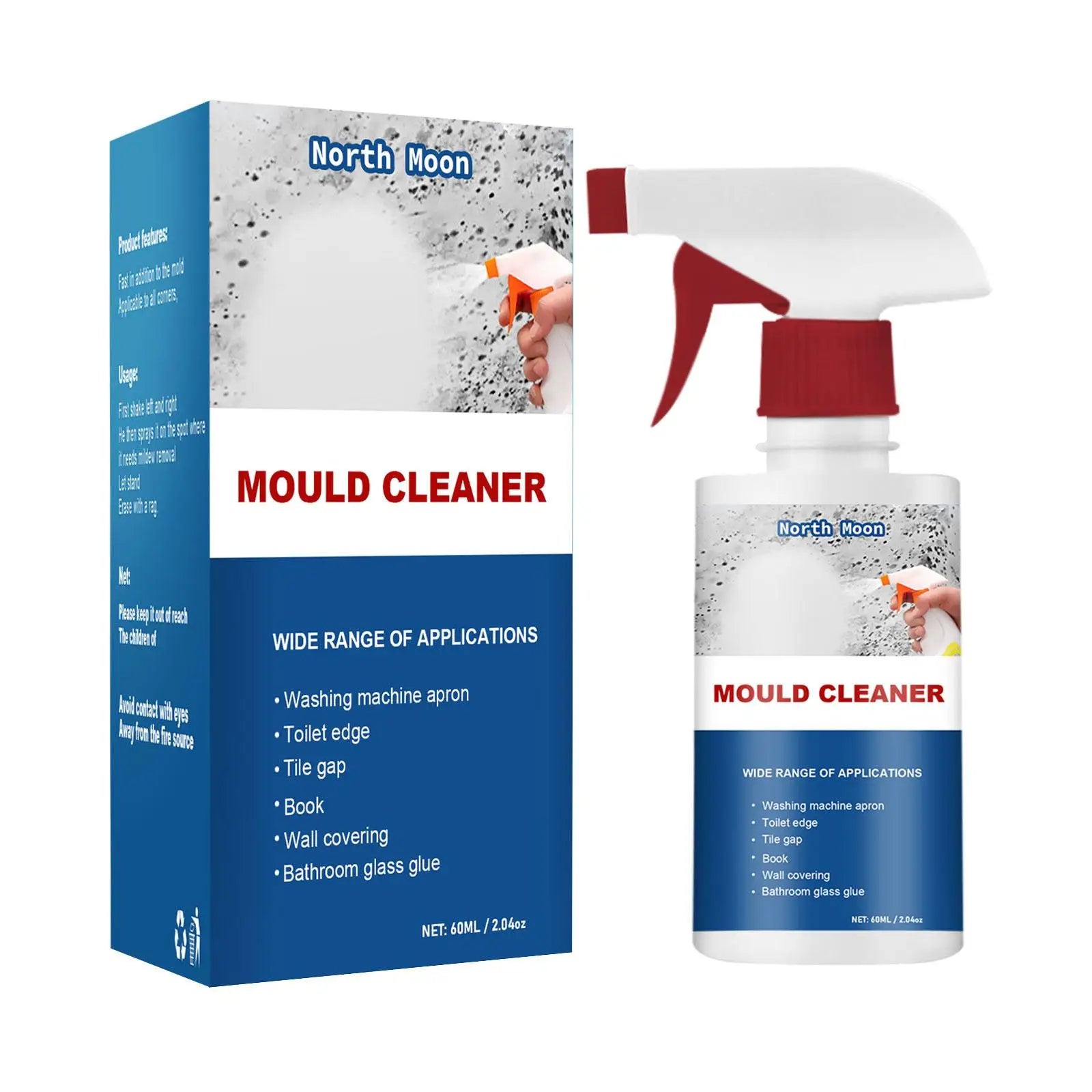 60 ml Schimmelentferner Spray Decke Badezimmer Keramik Wandoberfläche Anti-Schimmel-Reinigungsschaum Multi-Effekt-Reinigung Dekontamination