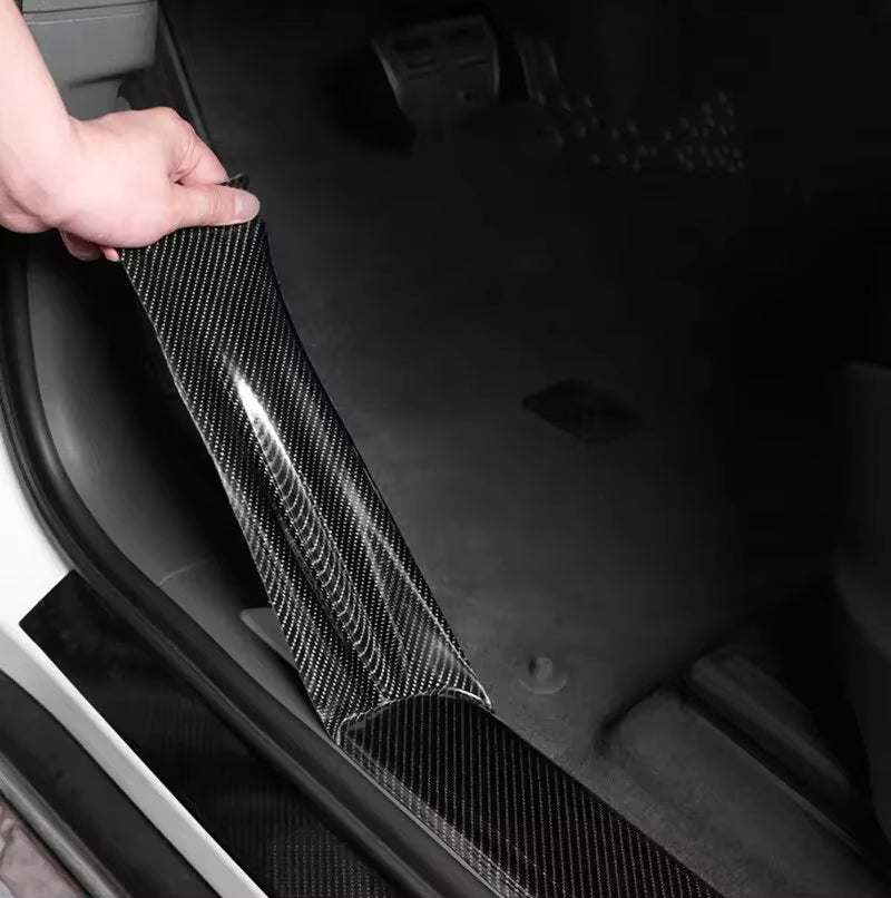 1-5 m Nano Carbon Faser Auto Band Aufkleber Tür Spiegel Paste Schutz Streifen DIY Schutz Schutz Film wasserdicht Klebstoff