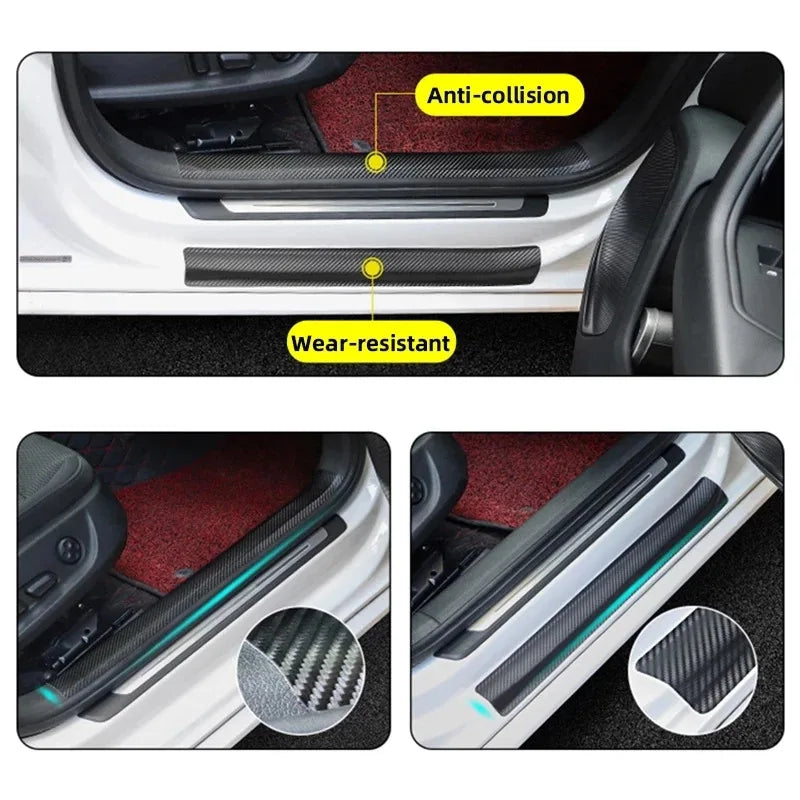 1-5 m Nano Carbon Faser Auto Band Aufkleber Tür Spiegel Paste Schutz Streifen DIY Schutz Schutz Film wasserdicht Klebstoff