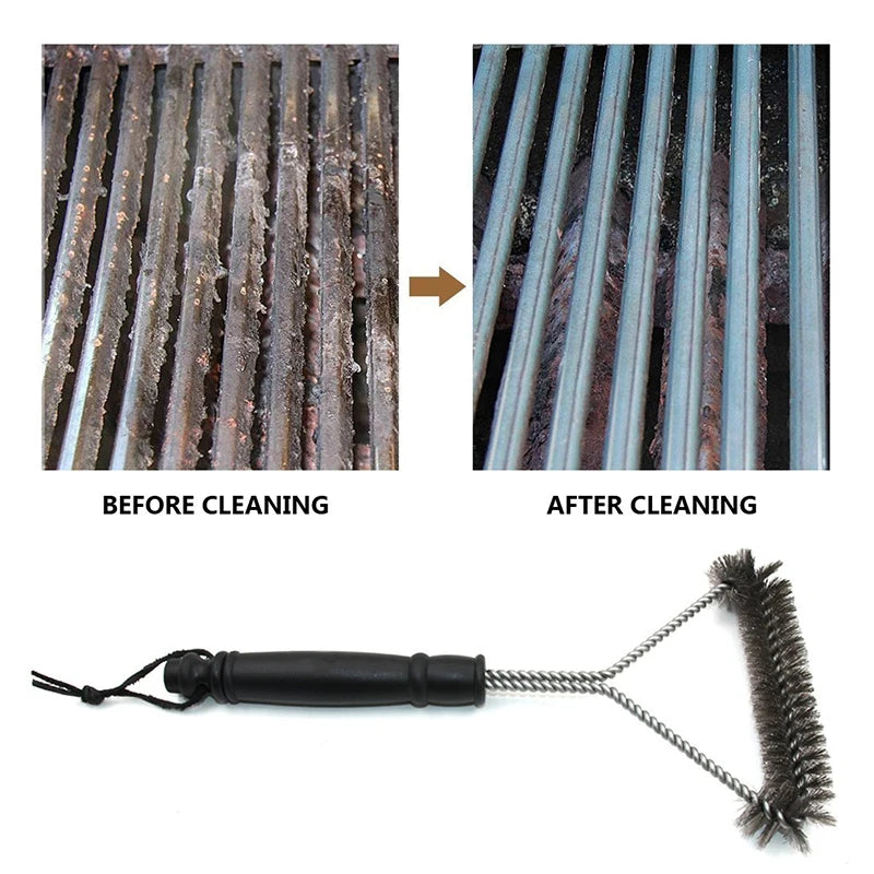 Barbecue Grill BBQ Pinsel Clean Tool Grill Zubehör Edelstahl Borsten Antihaft-Reinigungsbürsten Grill Zubehör