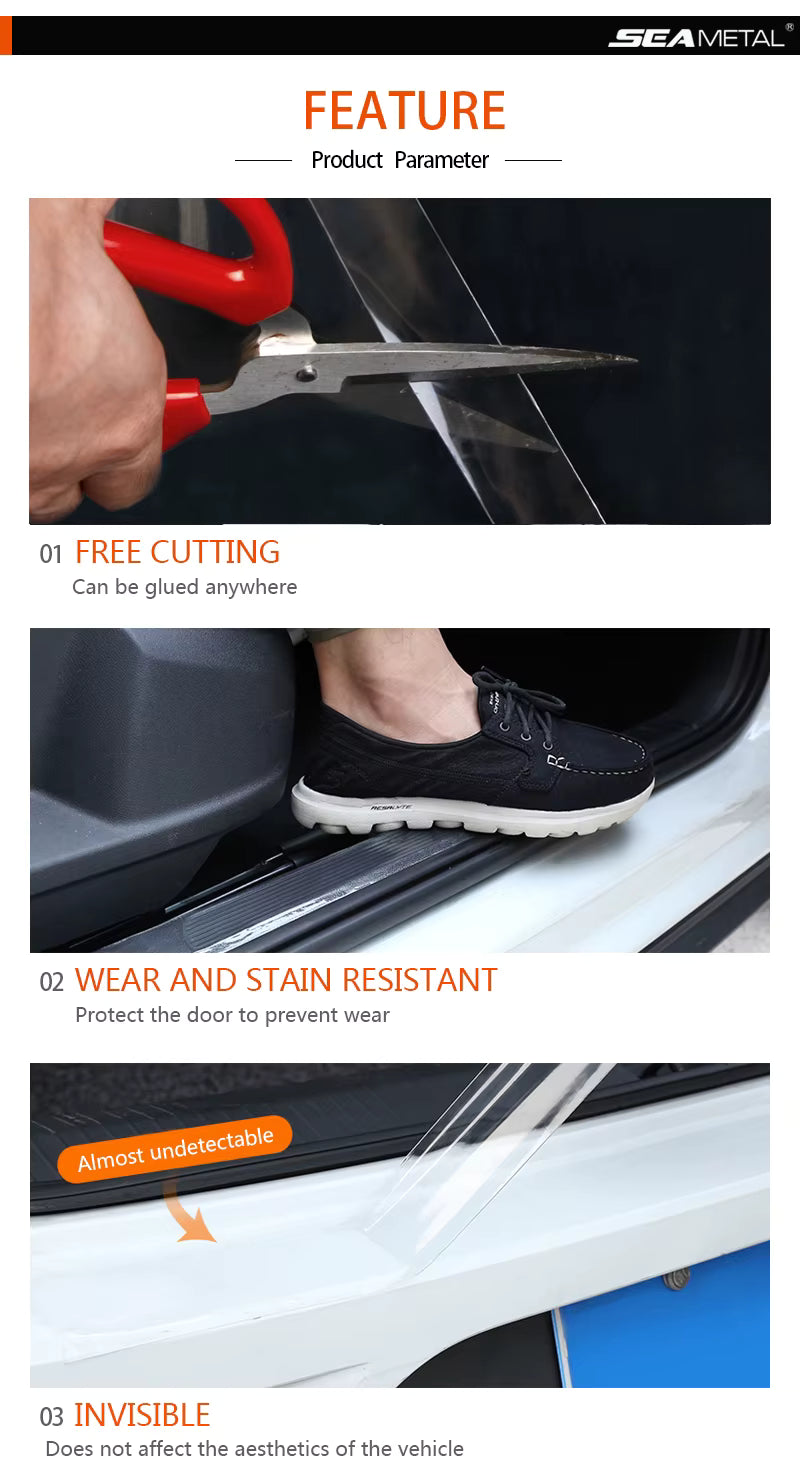 Auto Aufkleber Tür Sill Schutz Universal Auto Tür Rand Aufkleber Anti Scratch Auto Stoßstange Schutz Film Auto-Styling Zubehör