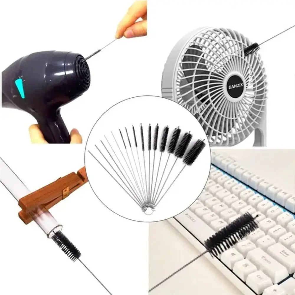 10 Teile/satz Hohe Qualität Stroh Reinigung Pinsel Weiches Haar Edelstahl Pinsel Langen Griff Trinkhalm Reiniger Reinigung Pinsel