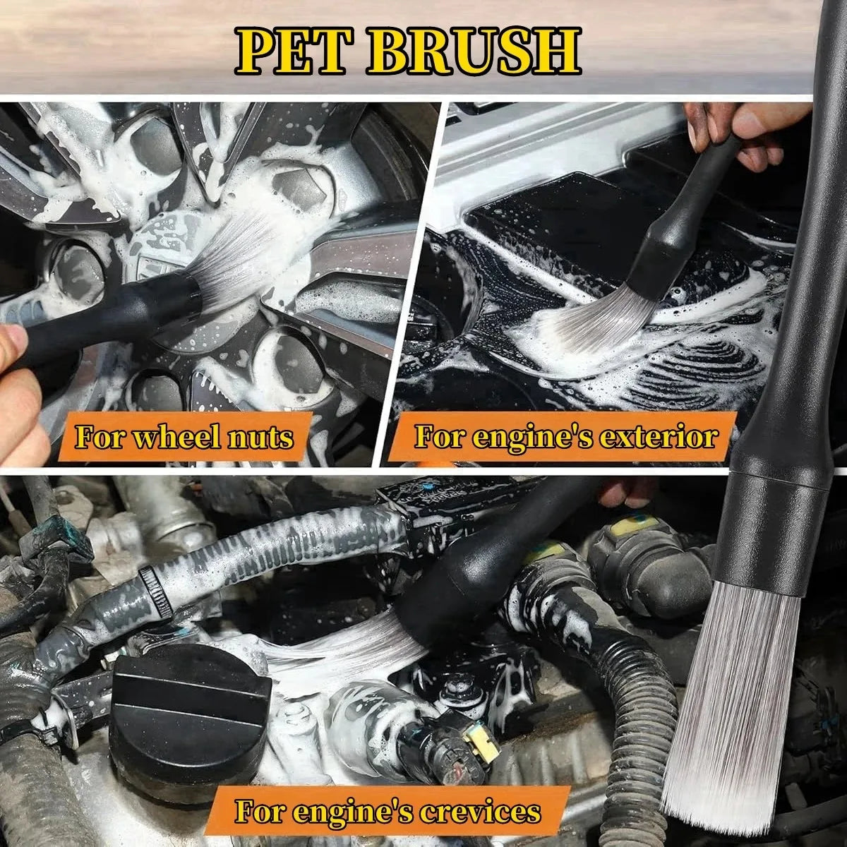 Auto Reinigung Pinsel Kit Automotive Innen Detaillierung Staub Pinsel Fahrzeug Mikrofaser Kehr Pinsel Auto Rad Loch Waschen Werkzeuge