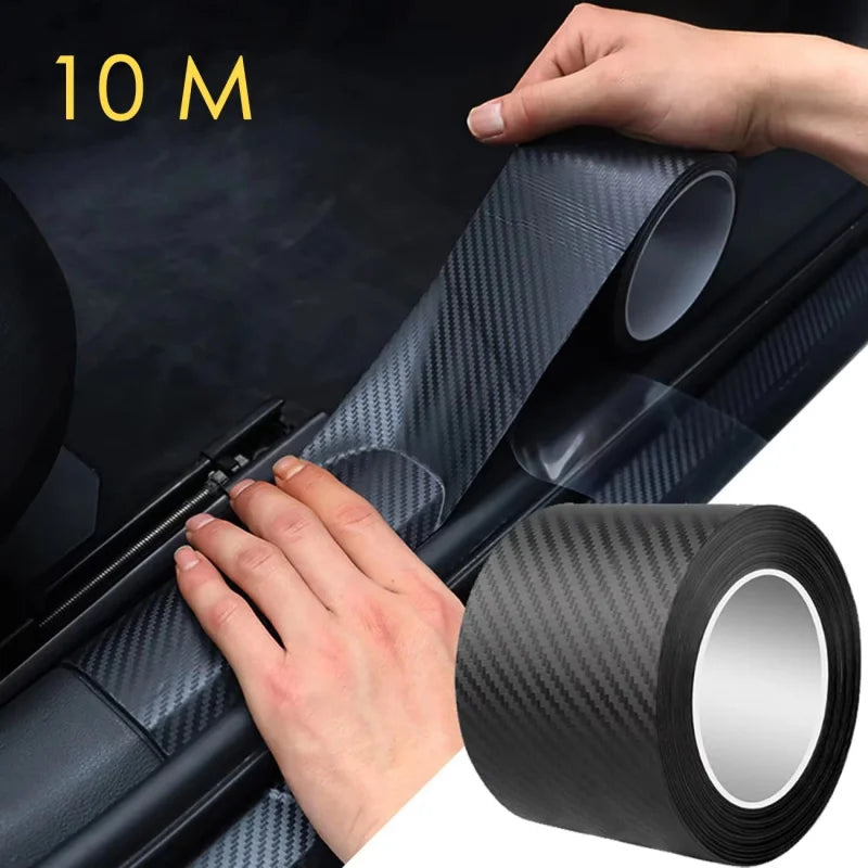 1-5 m Nano Carbon Faser Auto Band Aufkleber Tür Spiegel Paste Schutz Streifen DIY Schutz Schutz Film wasserdicht Klebstoff