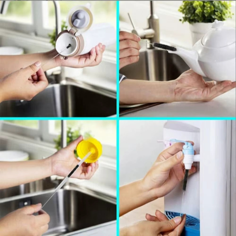 10 Teile/satz Hohe Qualität Stroh Reinigung Pinsel Weiches Haar Edelstahl Pinsel Langen Griff Trinkhalm Reiniger Reinigung Pinsel