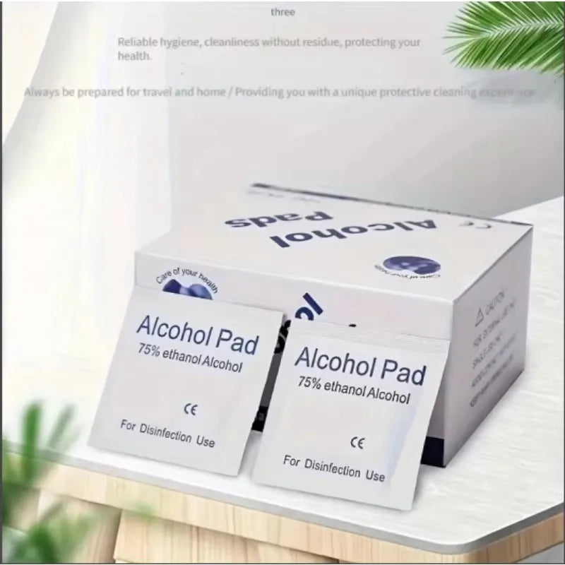 100PCS Einweg 75% Alkohol Nass Wischen Pads Für Antiseptische Saubere Haut Schmuck Handy Für Desinfektion Verwenden Tattoo Saubere werkzeuge
