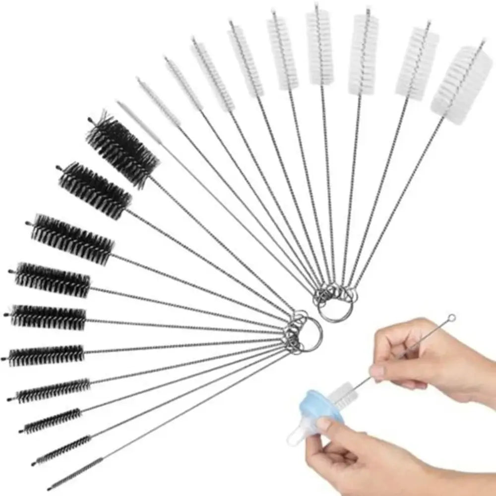 10 Teile/satz Hohe Qualität Stroh Reinigung Pinsel Weiches Haar Edelstahl Pinsel Langen Griff Trinkhalm Reiniger Reinigung Pinsel
