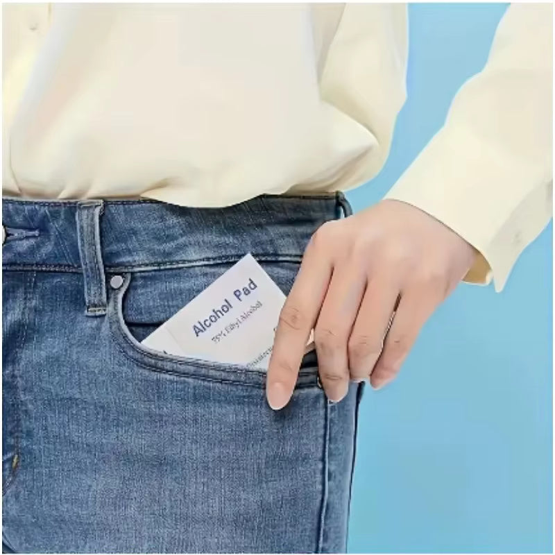 100PCS Einweg 75% Alkohol Nass Wischen Pads Für Antiseptische Saubere Haut Schmuck Handy Für Desinfektion Verwenden Tattoo Saubere werkzeuge