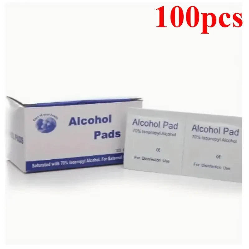 100PCS Einweg 75% Alkohol Nass Wischen Pads Für Antiseptische Saubere Haut Schmuck Handy Für Desinfektion Verwenden Tattoo Saubere werkzeuge