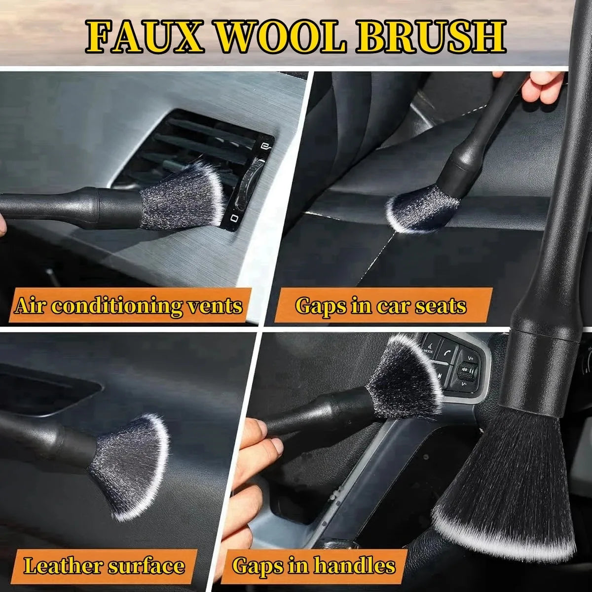 Auto Reinigung Pinsel Kit Automotive Innen Detaillierung Staub Pinsel Fahrzeug Mikrofaser Kehr Pinsel Auto Rad Loch Waschen Werkzeuge