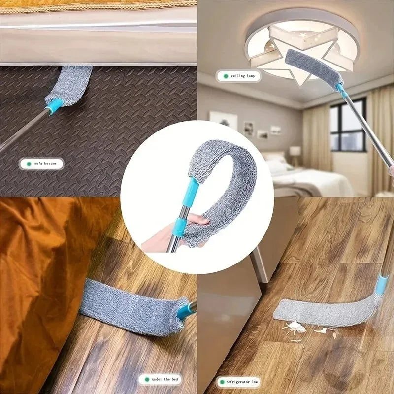 Teleskop-Staubwischer mit langem Griff, Boden- und Deckenreinigung, 1/2/3 Stück, Stoffwischer, Bettboden, Staubreiniger, Entfernung, Haushaltsreinigungswerkzeug