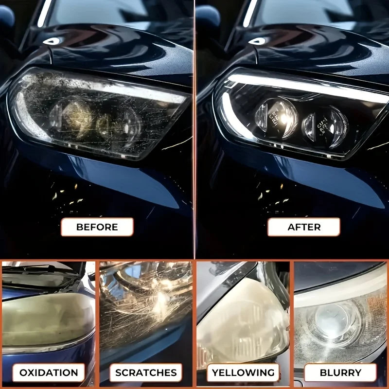 Polierset zur Wiederherstellung der Autoscheinwerfer – Reparaturpaste für Kratzerentferner und Oxidationsreiniger für die Scheinwerfermontage