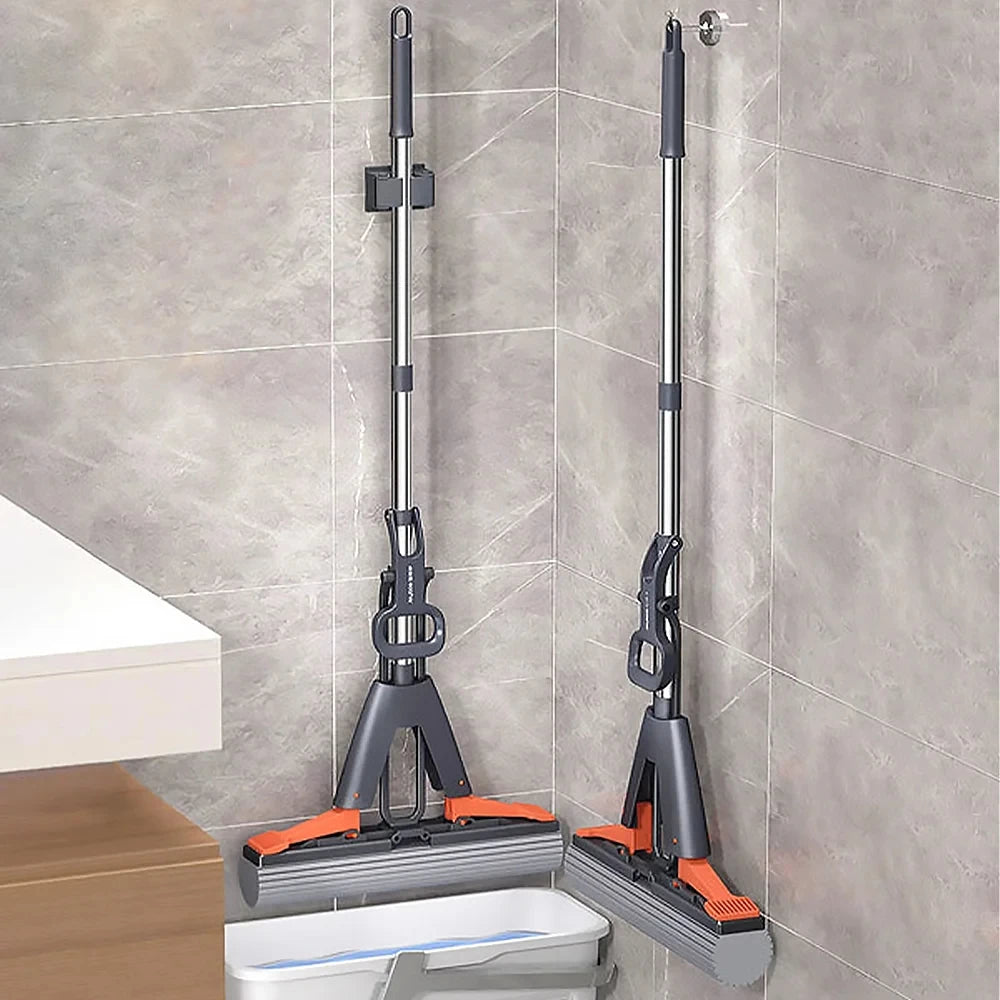 28 cm/34 cm Schwammmopp, super saugfähig, Staubentfernung, freihändiges Waschen für die Reinigung von Küche, Badezimmer, Hartholz, Fliesen, Laminatböden