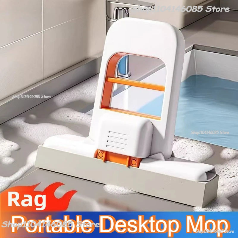 Mini-Schwammmopp, freihändige Waschmopps, tragbarer Mini-Supersaugfähiger Mopp für Desktop-Boden, Badezimmer, Küche, Glas, Autoreinigung
