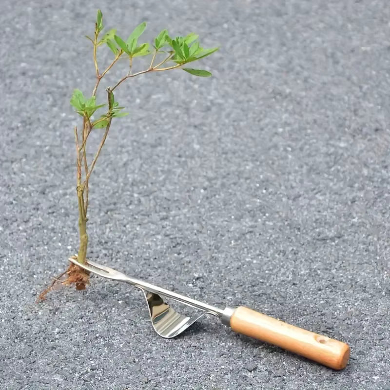 Edelstahl Holz Griff Garten Weeder Hand Jäten Entfernung Cutter Puller Werkzeuge Multifunktions Weeder Transplantation Garten Werkzeuge