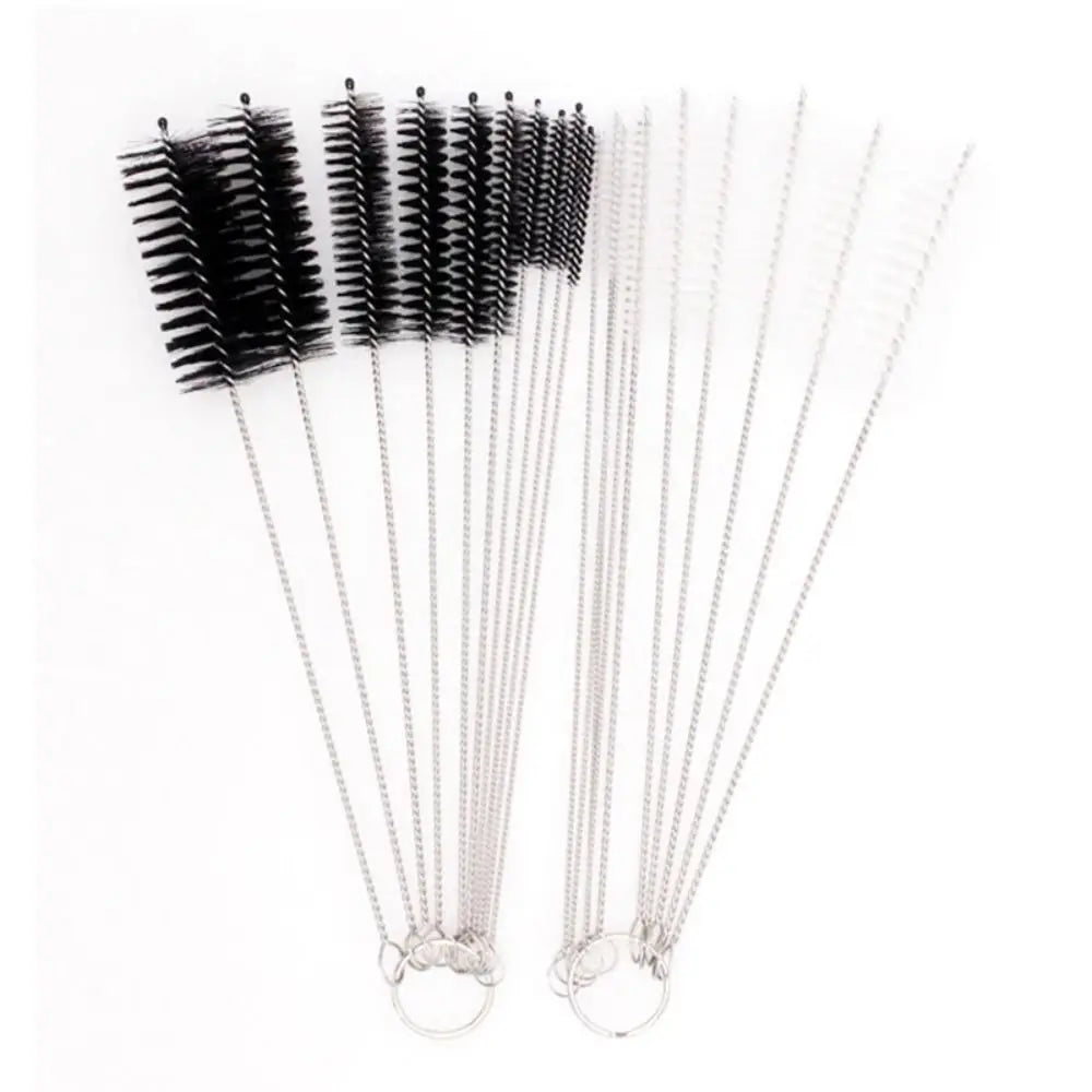 10 Teile/satz Hohe Qualität Stroh Reinigung Pinsel Weiches Haar Edelstahl Pinsel Langen Griff Trinkhalm Reiniger Reinigung Pinsel