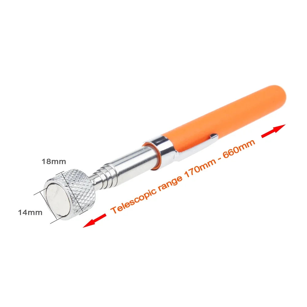 Faltbares, starkes magnetisches Pickup-Werkzeug, flexibles Pick-up-Werkzeug aus Metall, Saugstange, Magnet, Federgriff, Grabber, tragbare Handwerkzeuge