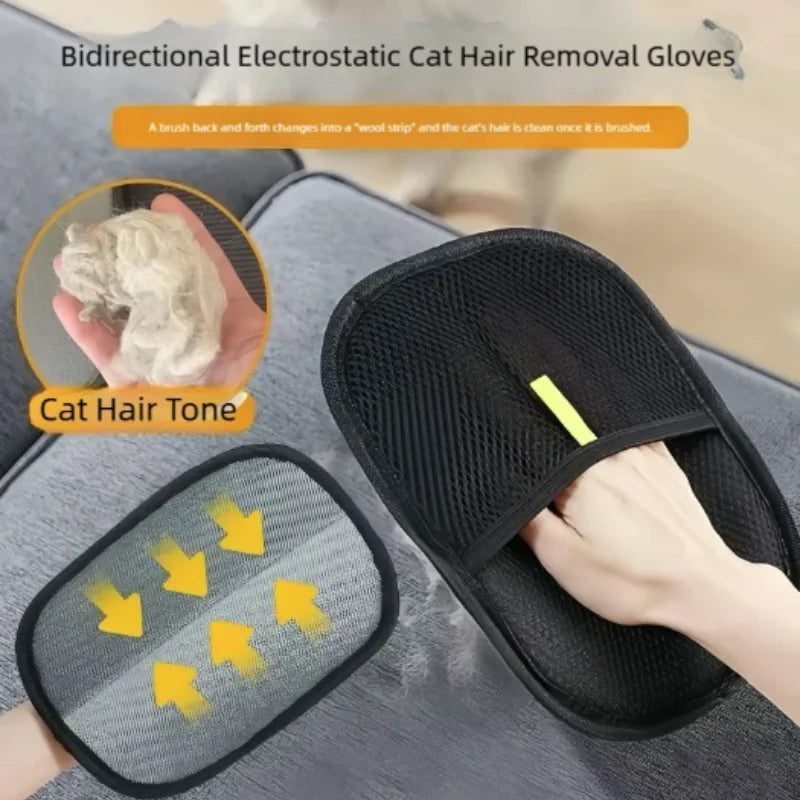 Haustier-Handschuhe für Katzen- und Hundehaare-Entfernung, Haushalts-Haarreinigungswerkzeug, Heim-Haarschaber, Haftvorrichtung