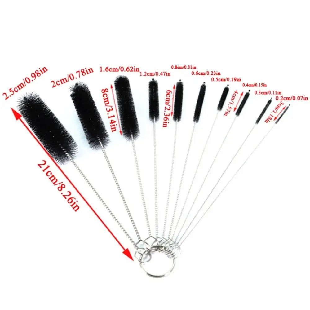 10 Teile/satz Hohe Qualität Stroh Reinigung Pinsel Weiches Haar Edelstahl Pinsel Langen Griff Trinkhalm Reiniger Reinigung Pinsel
