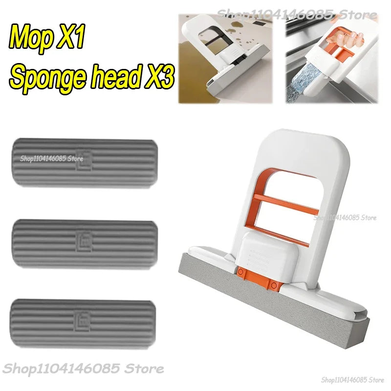 Mini-Schwammmopp, freihändige Waschmopps, tragbarer Mini-Supersaugfähiger Mopp für Desktop-Boden, Badezimmer, Küche, Glas, Autoreinigung