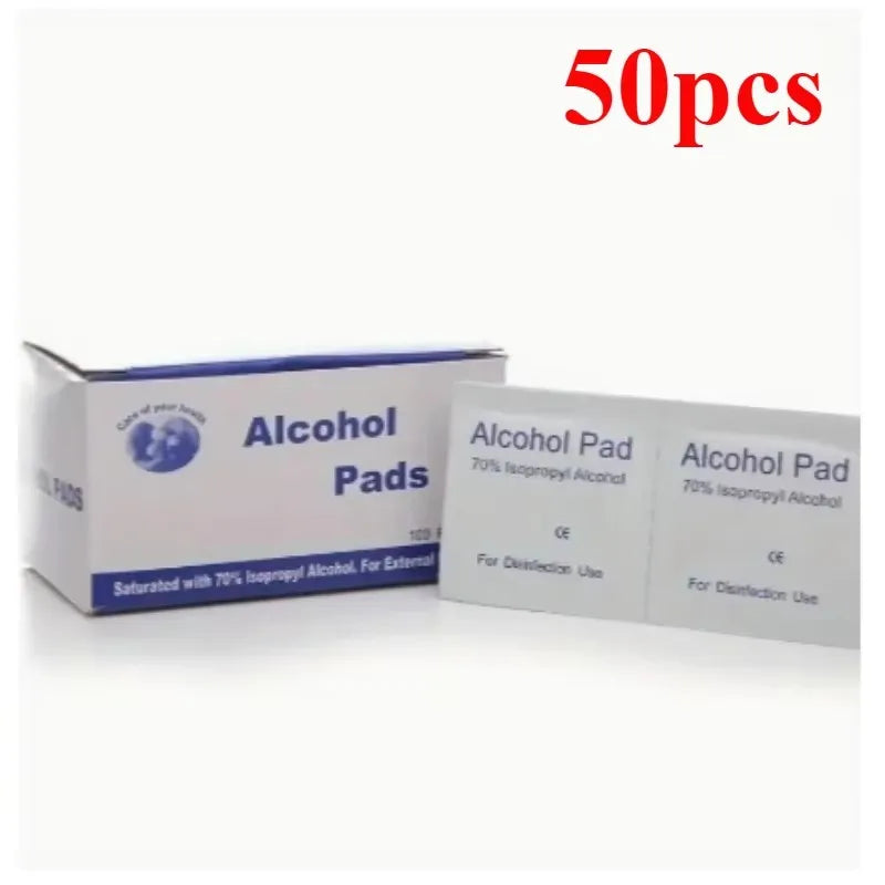 100PCS Einweg 75% Alkohol Nass Wischen Pads Für Antiseptische Saubere Haut Schmuck Handy Für Desinfektion Verwenden Tattoo Saubere werkzeuge