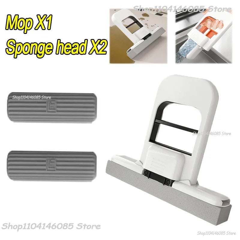 Mini-Schwammmopp, freihändige Waschmopps, tragbarer Mini-Supersaugfähiger Mopp für Desktop-Boden, Badezimmer, Küche, Glas, Autoreinigung