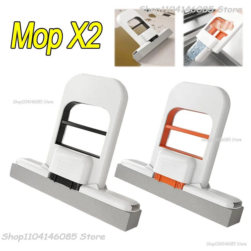 Mini-Schwammmopp, freihändige Waschmopps, tragbarer Mini-Supersaugfähiger Mopp für Desktop-Boden, Badezimmer, Küche, Glas, Autoreinigung