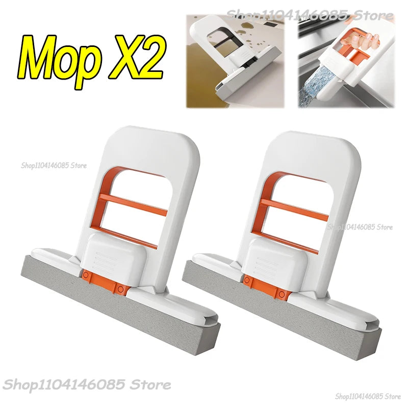 Mini-Schwammmopp, freihändige Waschmopps, tragbarer Mini-Supersaugfähiger Mopp für Desktop-Boden, Badezimmer, Küche, Glas, Autoreinigung
