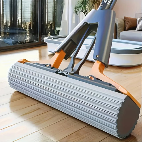 28 cm/34 cm Schwammmopp, super saugfähig, Staubentfernung, freihändiges Waschen für die Reinigung von Küche, Badezimmer, Hartholz, Fliesen, Laminatböden