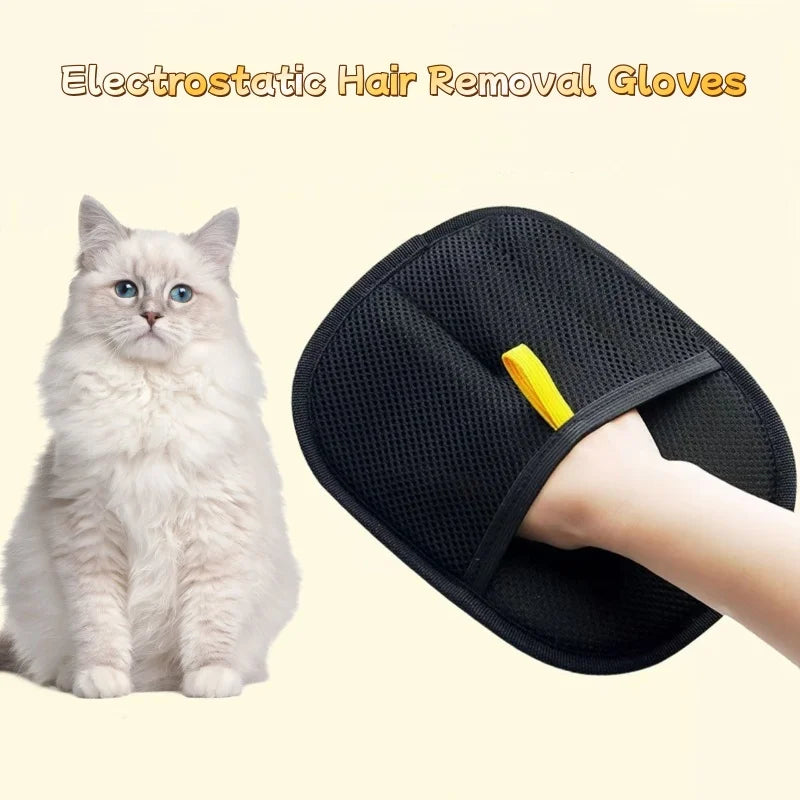 Haustier-Handschuhe für Katzen- und Hundehaare-Entfernung, Haushalts-Haarreinigungswerkzeug, Heim-Haarschaber, Haftvorrichtung