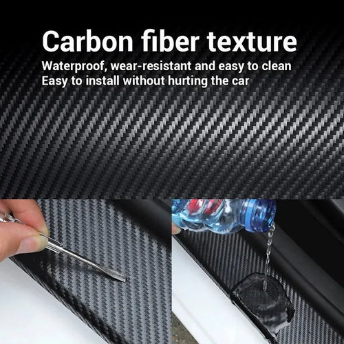 1-5 m Nano Carbon Faser Auto Band Aufkleber Tür Spiegel Paste Schutz Streifen DIY Schutz Schutz Film wasserdicht Klebstoff