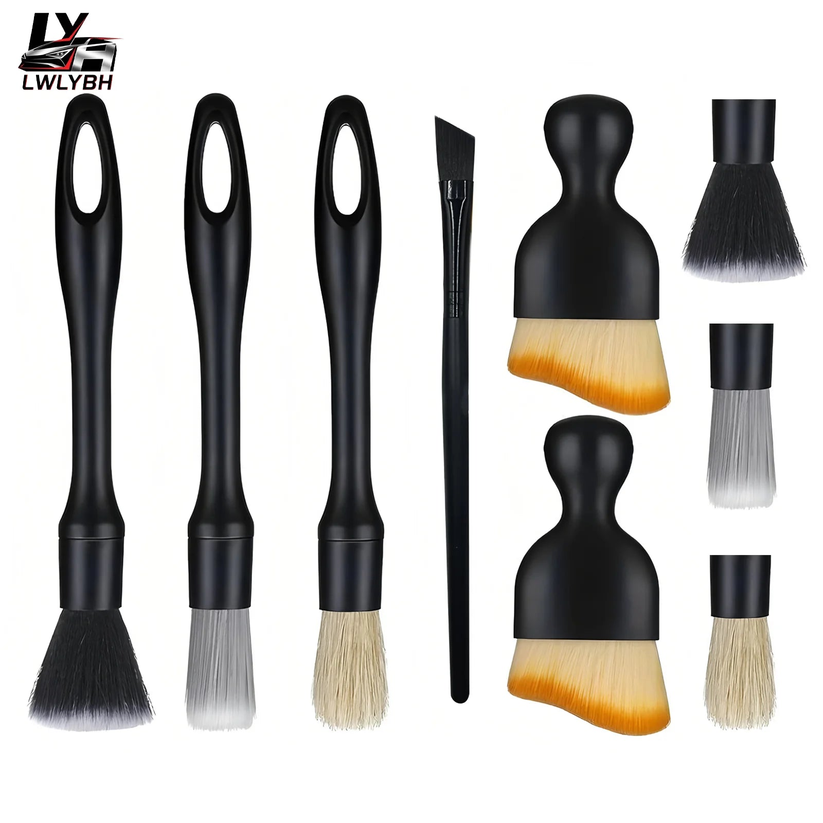 Auto Reinigung Pinsel Kit Automotive Innen Detaillierung Staub Pinsel Fahrzeug Mikrofaser Kehr Pinsel Auto Rad Loch Waschen Werkzeuge